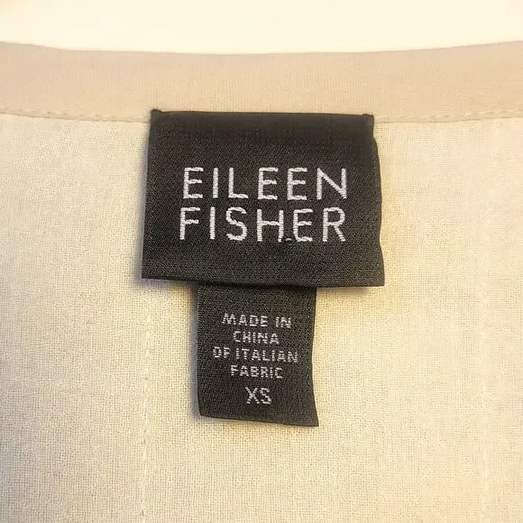 Eileen Fisher Cardigan Womens XS Cotton Linen Tie Front Lightweight corpcore - Picture 3 of 6